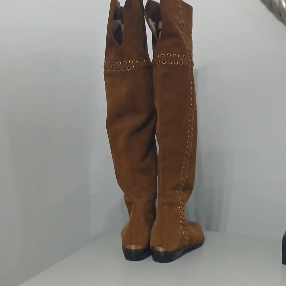 Michael Kors Brown Suede Over-the-Knee Boots, Gentle Used Excellent Conditions